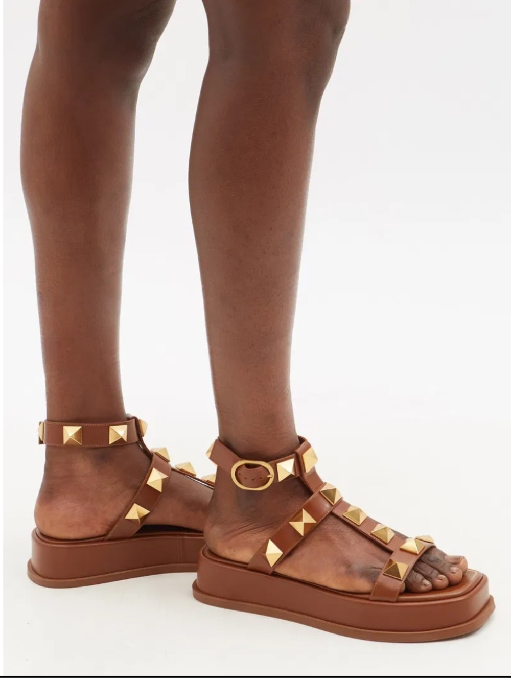 Valentino Leather Roman Stud Sandals, Pre-Owned, US 7, IT 37, S90 - Picture 8 of 11